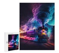 Rompecabezas 500 PCS Colorful Steam Train Journey Rompecabezas Juguetes Antiestrés Pero Divertidos Y Humorísticos Oferta como Regalos para Toda La Familia 500 PCS