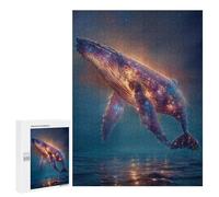 Rompecabezas 500 PCS Cosmic Whale in Ocean Rompecabezas para Adolescentes Alivia El Estrés Desafío Educativo Regalos Y Cumpleaños Únicos 500 PCS