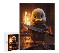 Rompecabezas 500 PCS Cute Baby Duck Knife Rompecabezas para Adultos Juguete Decoración De Pared Patrón De Ensamblaje Oferta como Regalos para Toda La Familia 500 PCS