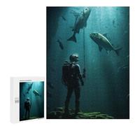 Rompecabezas 500 PCS Diving Deep Sea with Fish Rompecabezas para Adultos Juguete Decoración De Pared Patrón De Ensamblaje Oferta como Regalos para Toda La Familia 500 PCS
