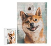 Rompecabezas 500 PCS Dog with Toilet Paper Rompecabezas para Adultos Juguete Decoración De Pared Regalo De Cumpleaños Oferta como Regalos para Toda La Familia 500 PCS