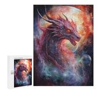 Rompecabezas 500 PCS Dragon In The Universe Rompecabezas para Adultos Juguete Decoración De Pared Patrón De Ensamblaje Oferta como Regalos para Toda La Familia 500 PCS