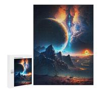 Rompecabezas 500 PCS Ethereal Twilight Peaks Rompecabezas para Adultos Juguete Decoración De Pared Patrón De Ensamblaje Oferta como Regalos para Toda La Familia 500 PCS