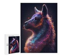 Rompecabezas 500 PCS Galaxy Alpaca Llama Meme Rompecabezas para Adultos Juguete Decoración De Pared Patrón De Ensamblaje Oferta como Regalos para Toda La Familia 500 PCS
