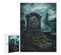 Rompecabezas 500 PCS Graveyard with Pentagram Rompecabezas para Adultos Juguete Decoración De Pared Patrón De Ensamblaje Oferta como Regalos para Toda La Familia 500 PCS