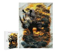 Rompecabezas 500 PCS Guardian of The Savanna Rompecabezas para Adultos Juguete Decoración De Pared Patrón De Ensamblaje Oferta como Regalos para Toda La Familia 500 PCS