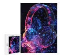 Rompecabezas 500 PCS Headphones Colorful Music Rompecabezas para Adultos Juguete Decoración De Pared Patrón De Ensamblaje Oferta como Regalos para Toda La Familia 500 PCS