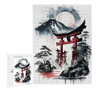 Rompecabezas 500 PCS Japanese Abstarct Ink Rompecabezas para Adultos Juguete Decoración De Pared Regalo De Cumpleaños Oferta como Regalos para Toda La Familia 500 PCS