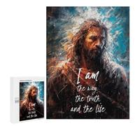 Rompecabezas 500 PCS Jesus Bible Verse Rompecabezas para Adultos Juguete Decoración De Pared Patrón De Ensamblaje Oferta como Regalos para Toda La Familia 500 PCS