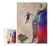 Rompecabezas 500 PCS Jumping to The Water Rompecabezas para Adultos Juguete Decoración De Pared Patrón De Ensamblaje Oferta como Regalos para Toda La Familia 500 PCS