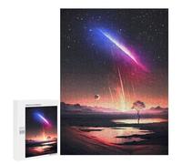Rompecabezas 500 PCS Meteor Showers Night Sky Rompecabezas para Adultos Juguete Decoración De Pared Regalo De Cumpleaños Oferta como Regalos para Toda La Familia 500 PCS