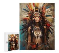 Rompecabezas 500 PCS Painted Native American Rompecabezas para Adultos Regalo De Cumpleaños Rompecabezas Difícil Y Desafiante Regalos De Juegos Desafiantes 500 PCS