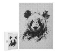 Rompecabezas 500 PCS Panda Head In Charcoal Rompecabezas para Adultos Juguete Decoración De Pared Patrón De Ensamblaje Oferta como Regalos para Toda La Familia 500 PCS