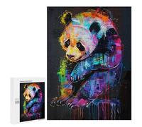 Rompecabezas 500 PCS Panda Popart Painting Rompecabezas para Adultos Juguete Decoración De Pared Patrón De Ensamblaje Oferta como Regalos para Toda La Familia 500 PCS
