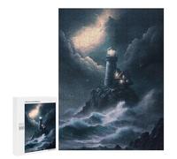 Rompecabezas 500 PCS para Adolescentes A Lighthouse in A Storm V2 Rompecabezas DIY Juguetes Una Obra De Arte como Regalo para Toda La Familia 500 PCS