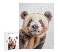 Rompecabezas 500 PCS para Adolescentes A Panda Taking A Selfie Rompecabezas para Adultos Juego Familiar Decoración del Hogar para Cumpleaños, Navidad 500 PCS
