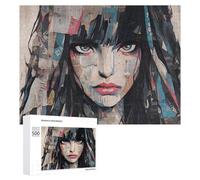 Rompecabezas 500 PCS para Adolescentes Abstract Collage Portrait Artwork -1 Rompecabezas para Adultos Juegos Relajantes Decoración Interacción Entre Padres E Hijos 500 PCS
