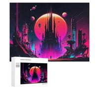 Rompecabezas 500 PCS para Adolescentes Abstract Fantasy City Rompecabezas para Adultos Juegos Familiares Regalo De Cumpleaños Regalos De Cumpleaños Únicos 500 PCS