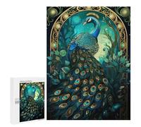 Rompecabezas 500 PCS para Adolescentes Abstract Peacock Kintsugi Rompecabezas para Adultos Juguete Decoración De Pared Difícil Difícil Desafiante De Completar 500 PCS