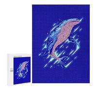 Rompecabezas 500 PCS para Adolescentes Abstract Wild Whale Rompecabezas para Adultos Juego Práctico Arte De Pared Desafiante De Completar 500 PCS