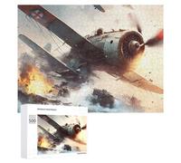 Rompecabezas 500 PCS para Adolescentes Aerial Battle Over The Ocean Rompecabezas para Adultos Juegos Relajantes Difícil Difícil Desafío Educativo 500 PCS