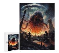 Rompecabezas 500 PCS para Adolescentes Alien Monster Invasion Rompecabezas para Adultos Juegos Relajantes Decoración Interacción Entre Padres E Hijos 500 PCS