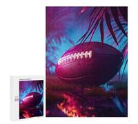 Rompecabezas 500 PCS para Adolescentes American Rugby Sport Neon Rompecabezas para Adultos Juegos De Relajación Vacaciones En Casa Matar El Tiempo 500 PCS