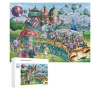 Rompecabezas 500 PCS para Adolescentes Animal Funfair Adventure Puzzle Rompecabezas para Adultos Juego De Ingenio Análisis Y Lógica 500 PCS