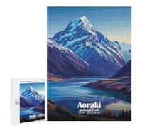Rompecabezas 500 PCS para Adolescentes Aoraki National Park, New Zealand Rompecabezas DIY Juguetes Una Obra De Arte como Regalo para Toda La Familia 500 PCS