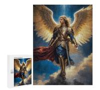 Rompecabezas 500 PCS para Adolescentes Archangel of Radiant Glory, Archangel Michael Rompecabezas para Adultos Juego Práctico Arte De Pared Desafiante De Completar 500 PCS