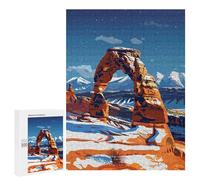 Rompecabezas 500 PCS para Adolescentes Arches National Park in Winter Rompecabezas para Adultos Juguetes DIY para La Diversión Familiar Ayuda A Ejercitar El Cerebro 500 PCS