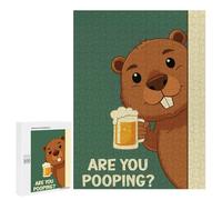 Rompecabezas 500 PCS para Adolescentes Are You Pooping Bober Beaver Rompecabezas para Adultos Juego Práctico Arte De Pared Desafiante De Completar 500 PCS