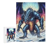 Rompecabezas 500 PCS para Adolescentes Armored Dragon in Snowy Landscape Rompecabezas DIY Juguetes Una Obra De Arte como Regalo para Toda La Familia 500 PCS