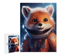 Rompecabezas 500 PCS para Adolescentes Astronaut Baby Red Fox Rompecabezas para Adultos Juego Familiar Decoración del Hogar para Cumpleaños, Navidad 500 PCS