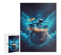 Rompecabezas 500 PCS para Adolescentes Astronaut Drummer in Space -1 Rompecabezas para Adultos Juego Familiar Carrera De Velocidad De Manos Regalos para Reducir El Estrés 500 PCS