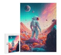 Rompecabezas 500 PCS para Adolescentes Astronaut on Alien Planet -4 Rompecabezas para Adultos Juego Familiar Decoración del Hogar para Cumpleaños, Navidad 500 PCS