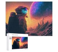 Rompecabezas 500 PCS para Adolescentes Astronaut on An Alien Planet -2 Rompecabezas para Adultos Juguete Decoración De Pared Mejora La Memoria Ayuda A Ejercitar El Cerebro 500 PCS