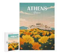 Rompecabezas 500 PCS para Adolescentes Athens Greece Rompecabezas DIY Juguetes Una Obra De Arte como Regalo para Toda La Familia 500 PCS