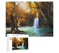 Rompecabezas 500 PCS para Adolescentes Autumnal Waterfall Serenity -1 Rompecabezas para Adolescentes Juegos Divertidos Ensamblaje De Patrones Ayuda Al Cerebro A Ejercitarse 500 PCS
