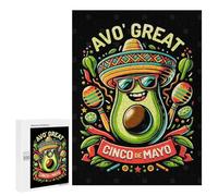Rompecabezas 500 PCS para Adolescentes Avocado Great Cinco Mayo Rompecabezas para Adultos Juegos Familiares Carrera De Velocidad De Manos para Cumpleaños, Navidad 500 PCS