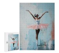 Rompecabezas 500 PCS para Adolescentes Ballet Dancer in Pink Tutu Serene Elegance Ballerinas Reflection Rompecabezas para Adultos Juguetes DIY para La Diversión Familiar Ayuda A Ejercitar El Cerebro