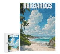 Rompecabezas 500 PCS para Adolescentes Barbados Caribbean Travel Rompecabezas para Adultos Juegos Familiares Carrera De Velocidad De Manos para Cumpleaños, Navidad 500 PCS