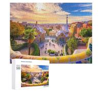 Rompecabezas 500 PCS para Adolescentes Barcelona's Magic Park Güell's Splendor Rompecabezas para Adultos Juegos Relajantes Difícil Difícil Desafío Educativo 500 PCS