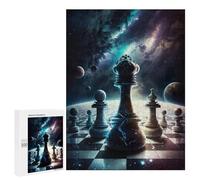Rompecabezas 500 PCS para Adolescentes Battle of Kings Chess Rompecabezas para Adultos Juegos Familiares Carrera De Velocidad De Manos para Cumpleaños, Navidad 500 PCS