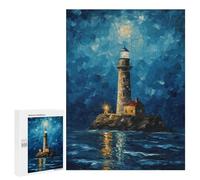 Rompecabezas 500 PCS para Adolescentes Beacon in The Night Rompecabezas para Adultos Juguetes DIY para La Diversión Familiar Ayuda A Ejercitar El Cerebro 500 PCS