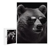 Rompecabezas 500 PCS para Adolescentes Bear Black and White Rompecabezas para Adultos Juego Práctico Decoración del Hogar Cumpleaños Y Navidad 500 PCS