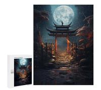 Rompecabezas 500 PCS para Adolescentes Beautiful Torri Gate Moon Rompecabezas para Adultos Juego Práctico Regalo De Cumpleaños Regalo De Cumpleaños, Regalos, 500 PCS