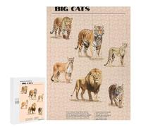 Rompecabezas 500 PCS para Adolescentes Big Cats Rompecabezas para Adultos Juguetes DIY para La Diversión Familiar Ayuda A Ejercitar El Cerebro 500 PCS