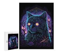 Rompecabezas 500 PCS para Adolescentes Black Light Cat 12 Rompecabezas DIY Juguetes Una Obra De Arte como Regalo para Toda La Familia 500 PCS