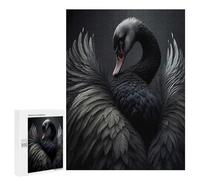 Rompecabezas 500 PCS para Adolescentes © Black Swan Wings by WES and Dotty Weber Rompecabezas para Adultos Juego Familiar Carrera De Velocidad De Manos Regalos para Reducir El Estrés 500 PCS